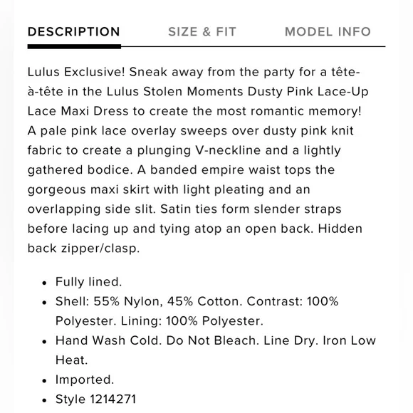 Lulus Stolen Moments Dusty Pink Lace-Up Lace Maxi Dress - Picture 6 of 6